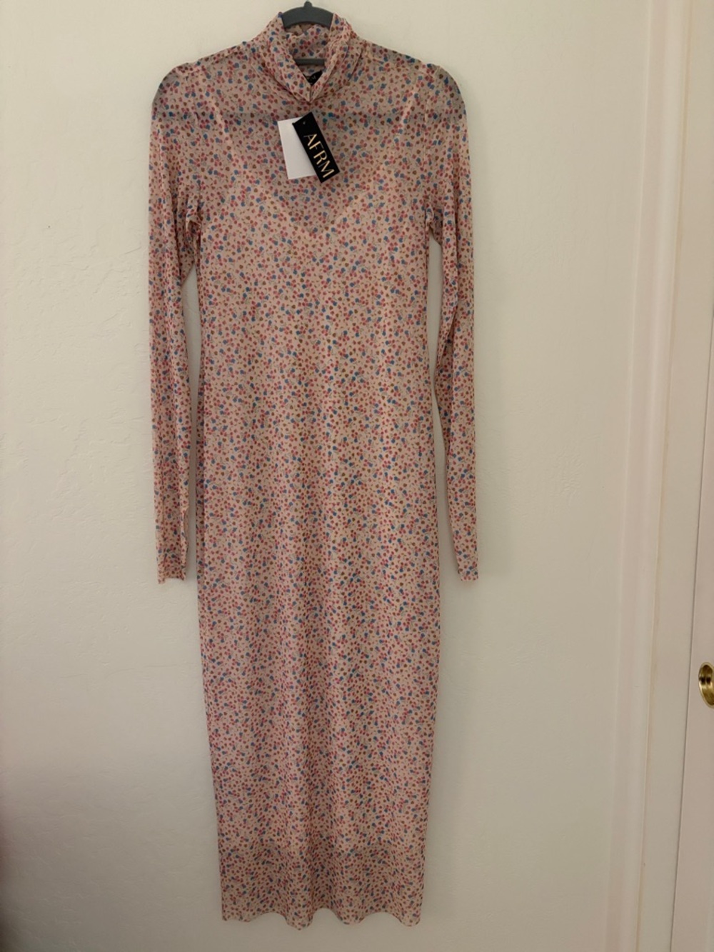 NWT AFRM Blush Spring Ditsy Maxi Dress